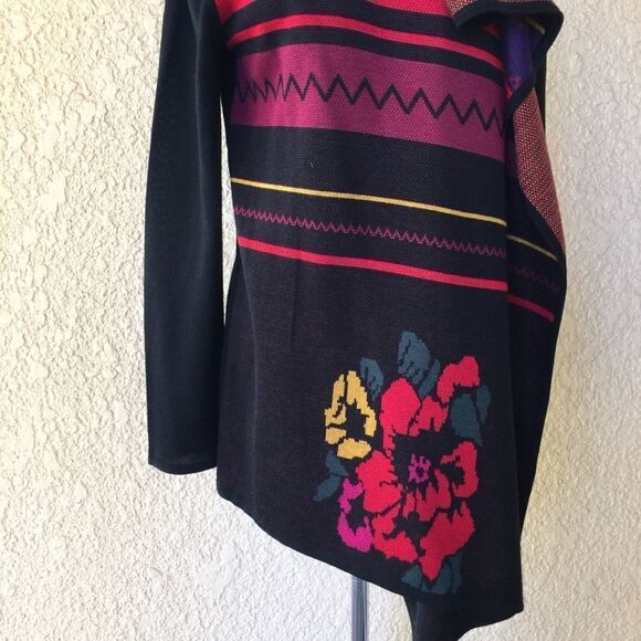 Cupio Waterfall Open Front Cardigan Women’s Size L Long Sleeve Drape Lightweight - Picture 5 of 8